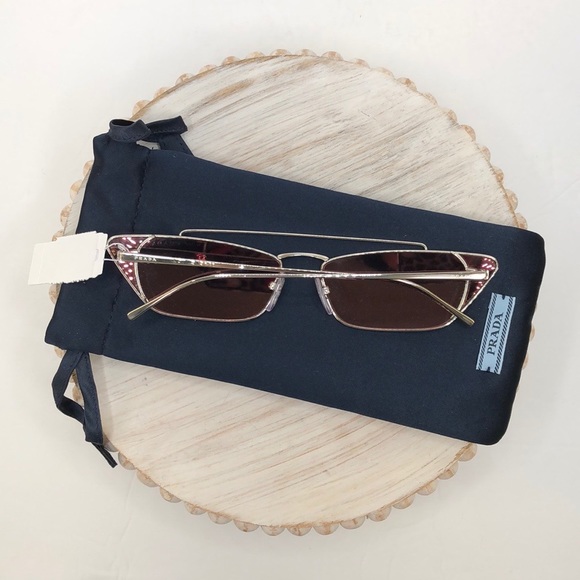 Prada Ultravox Silver PR64US Cat Eye Sunglasses - Picture 3 of 9